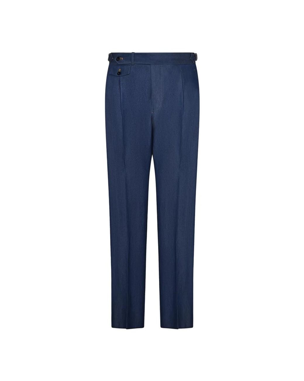 Franzese Collection Blue Straight Trousers for men