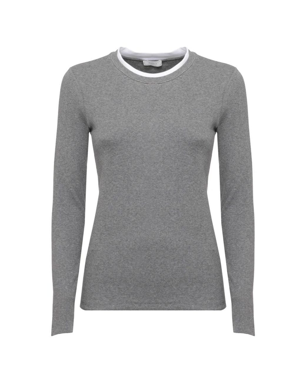 Peserico Gray Rundhals-Pullover