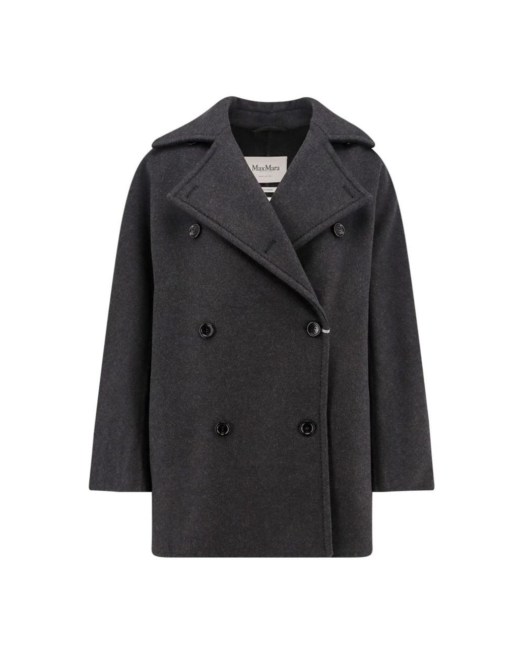 Max Mara Black Double-Breasted Coats