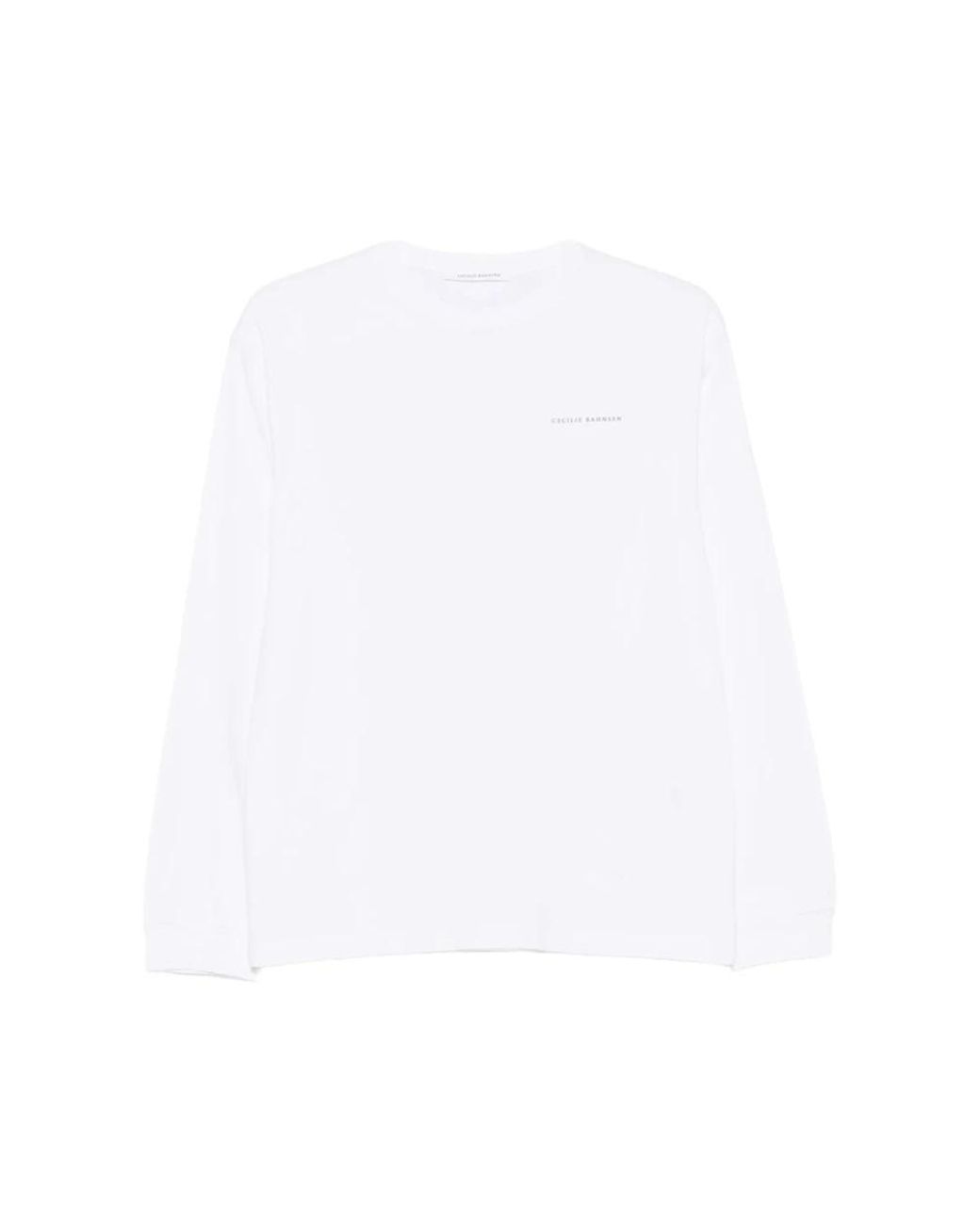 CECILIE BAHNSEN White Long Sleeve T-Shirts