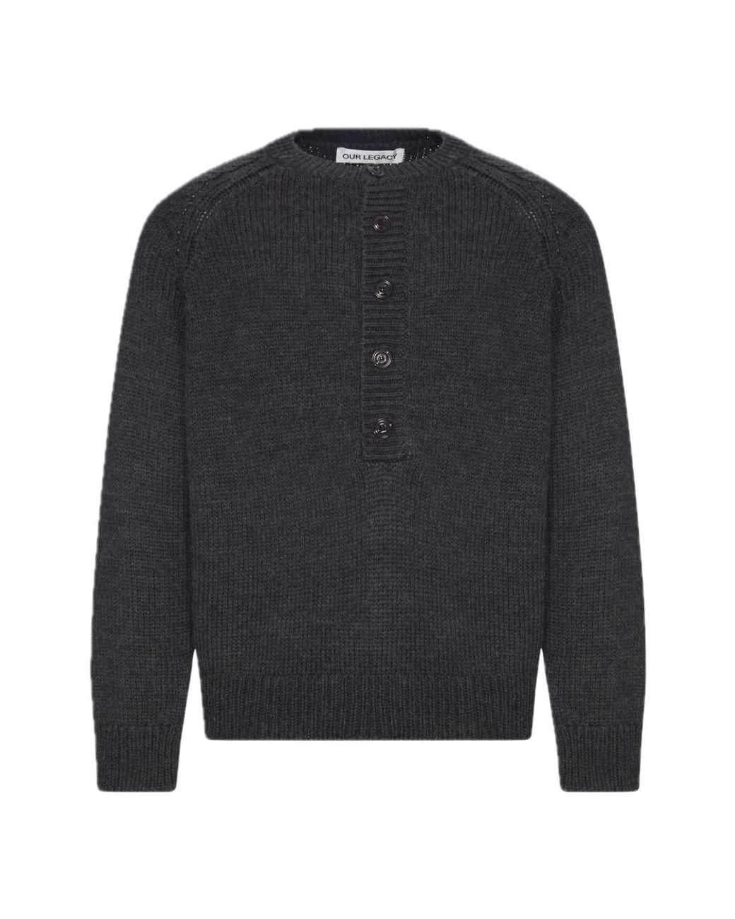 Our Legacy Blue Round-Neck Knitwear for men