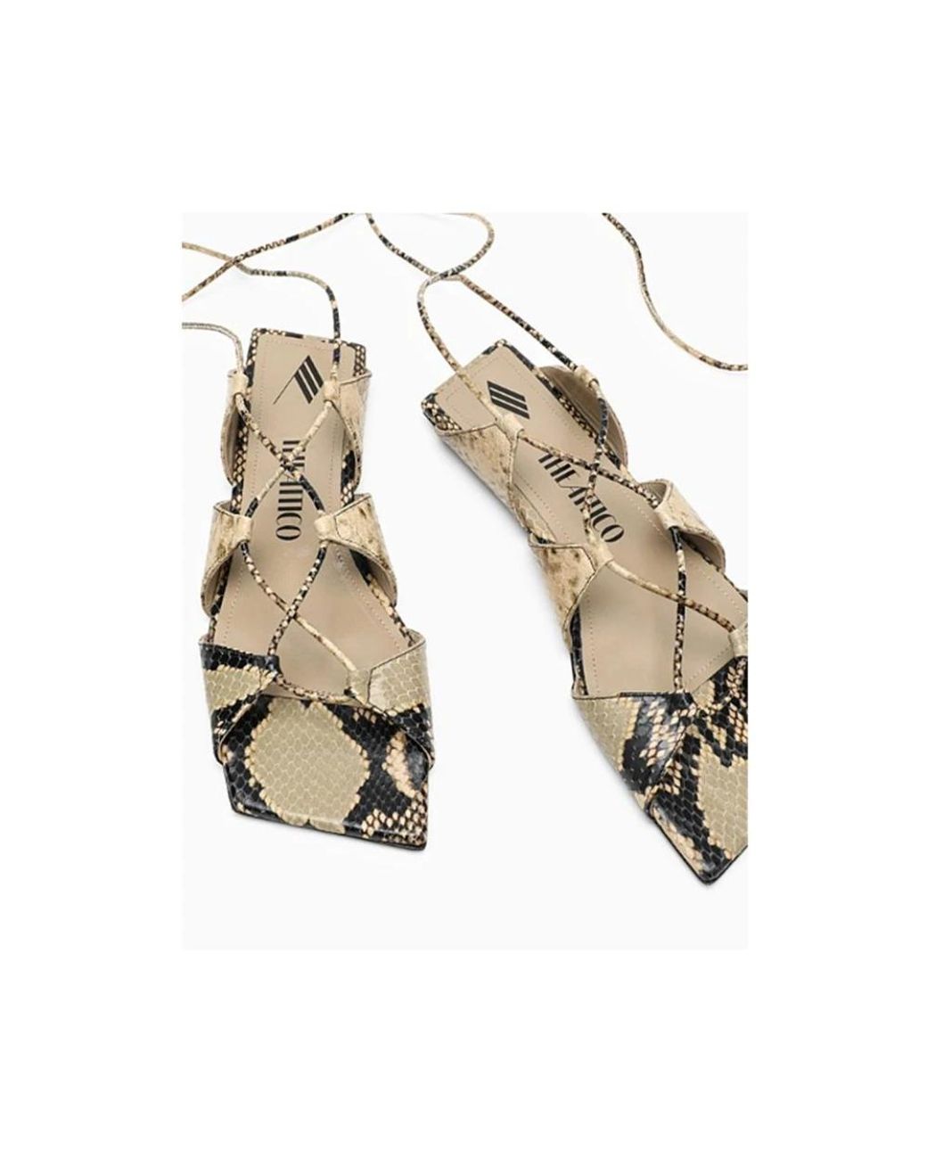 The Attico Metallic Flat Sandals