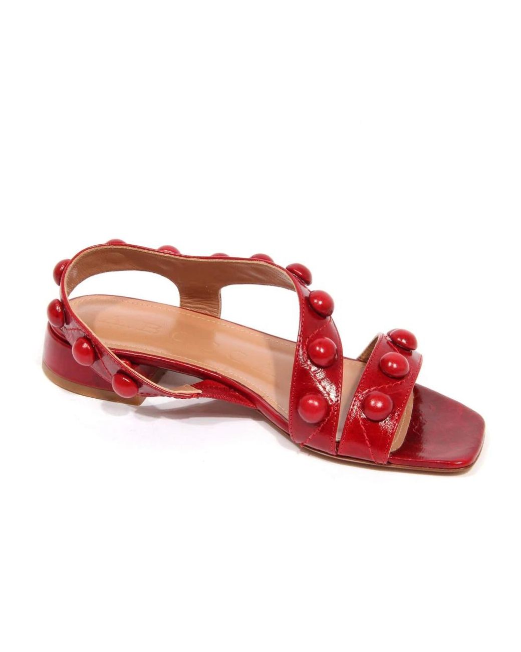 A. BOCCA Red Flat Sandals