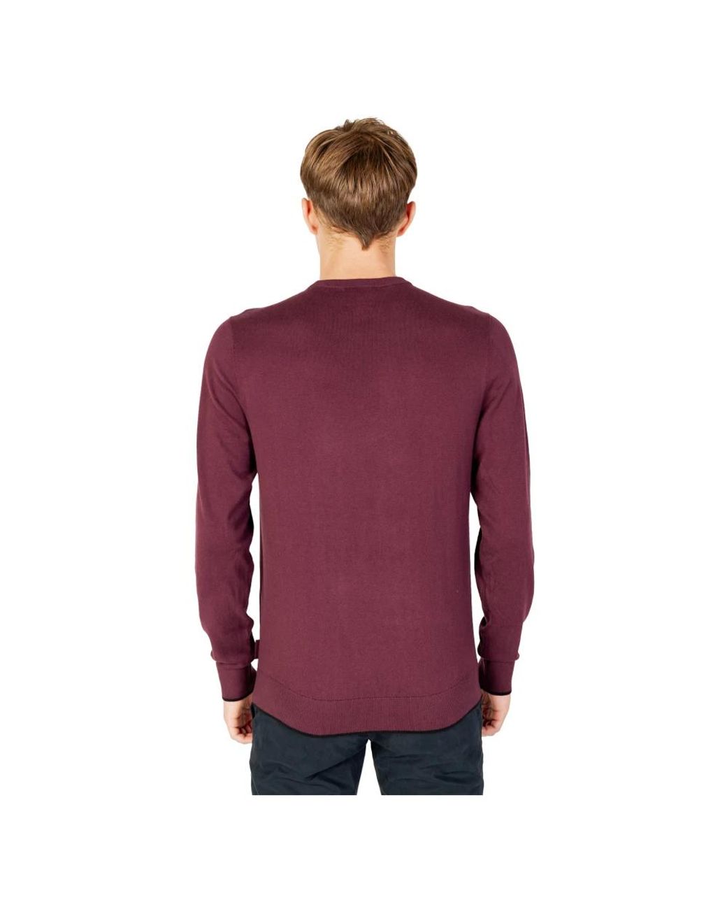 ARMANI EXCHANGE Purple Round-Neck Knitwear for men