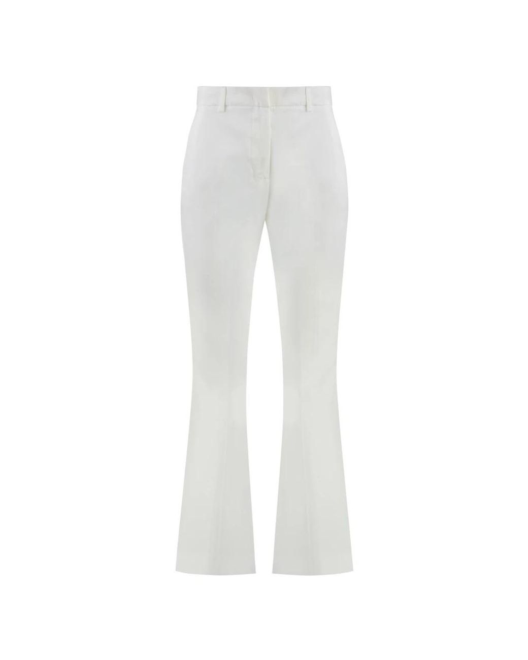 PT Torino White Wide Trousers