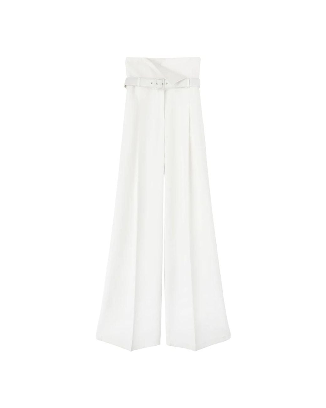 Ermanno Scervino White Wide Trousers