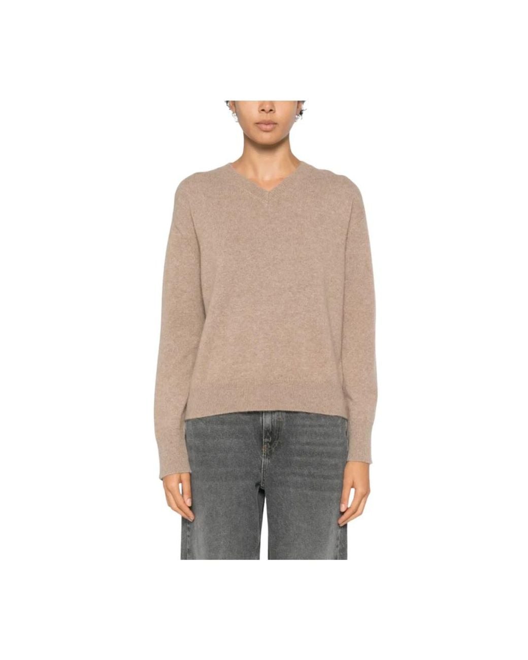 Max Mara Natural V-Neck Knitwear