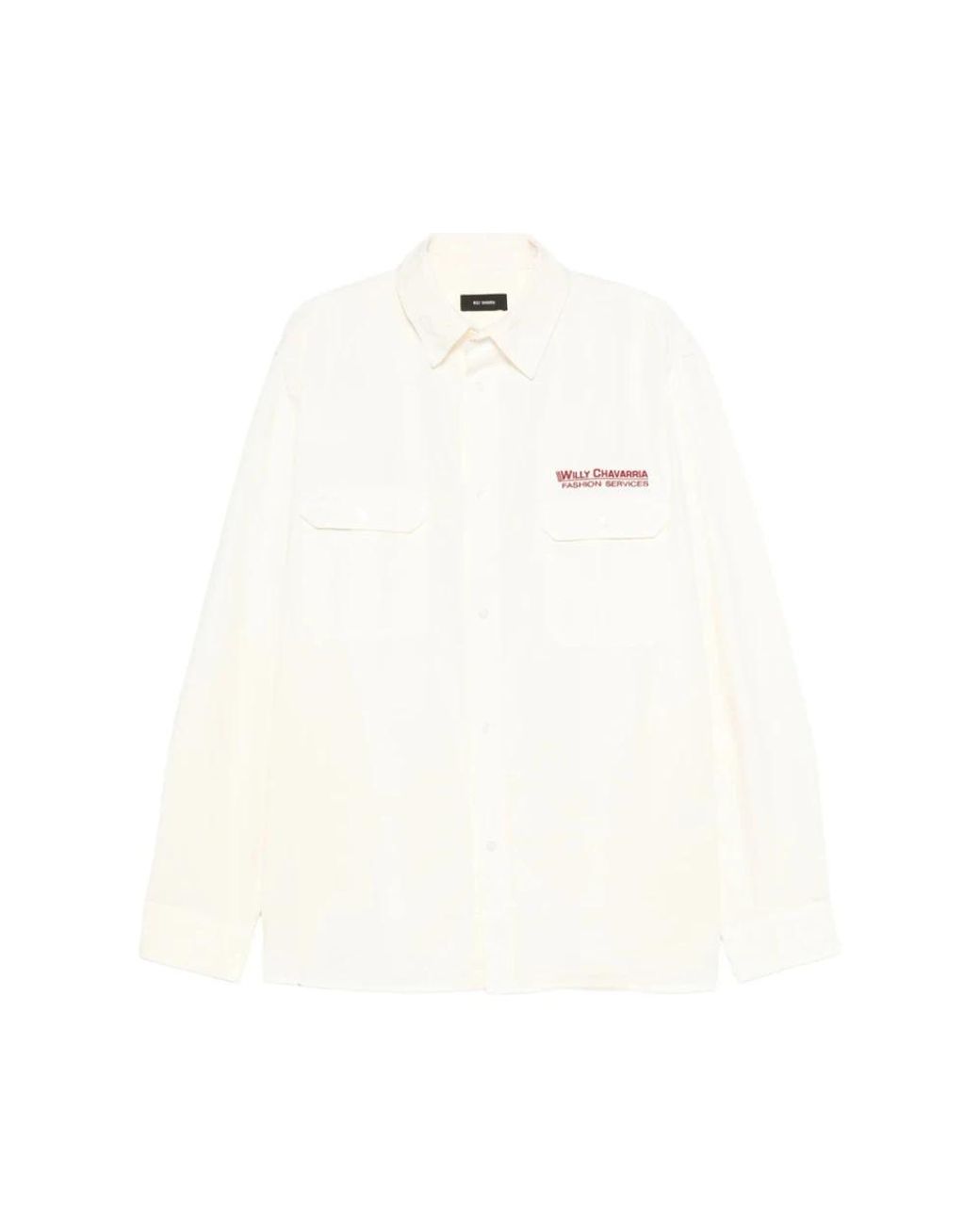 Willy Chavarria White Formal Shirts for men