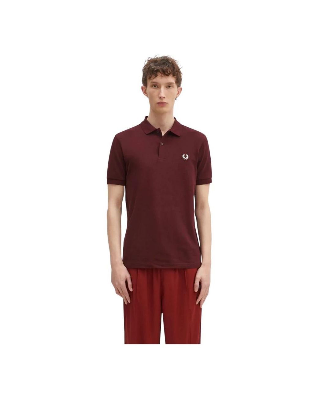 Polo Shirts Fred Perry de hombre de color Red