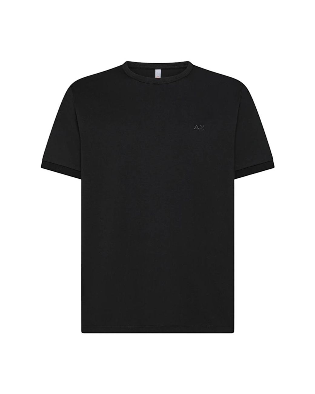 Sun 68 Tops ,Zwart ,Katoen Katoenen T-Shirt Met Korte Mouwen in het Black voor heren