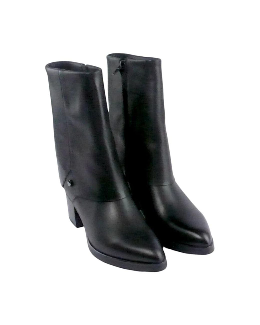 Elvio Zanon Black Heeled Boots