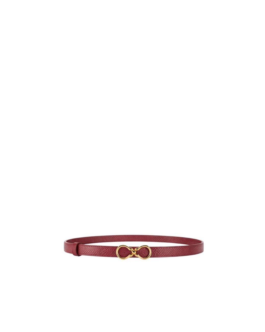 Twinset Red Infinity Buckle Gürtel Aus Leder Mit Python-Effekt