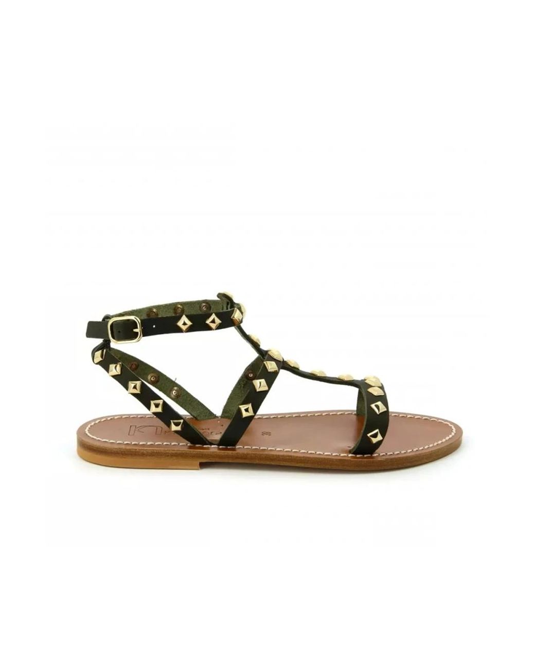 K. Jacques Brown Flat Sandalen