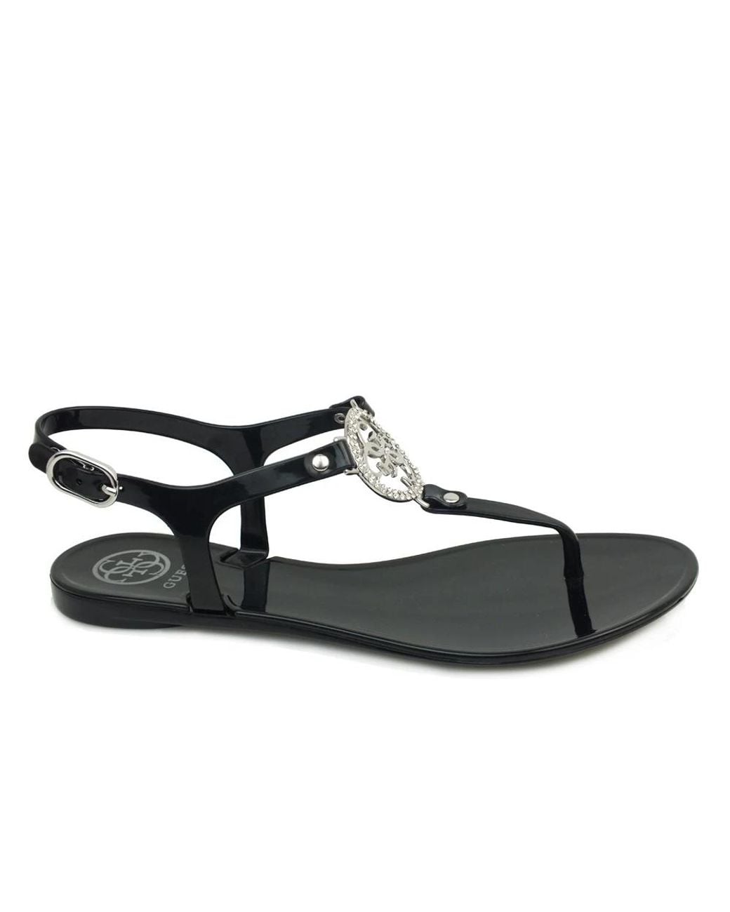 Guess Black Flat Sandals