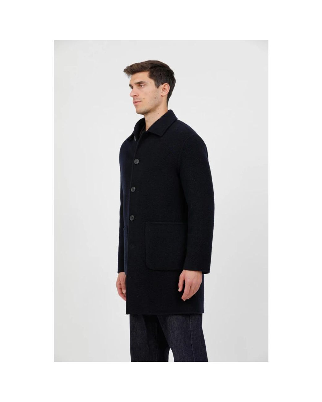 Gimo's Black Single-Breasted Coats for men