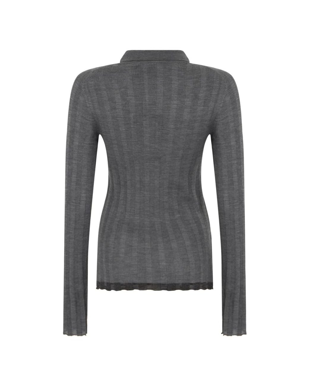 Prada Gray Polo Shirts