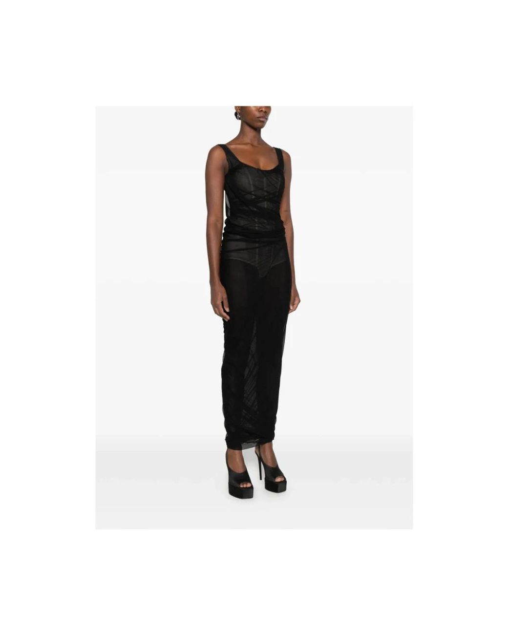 The Attico Black Maxi Dresses