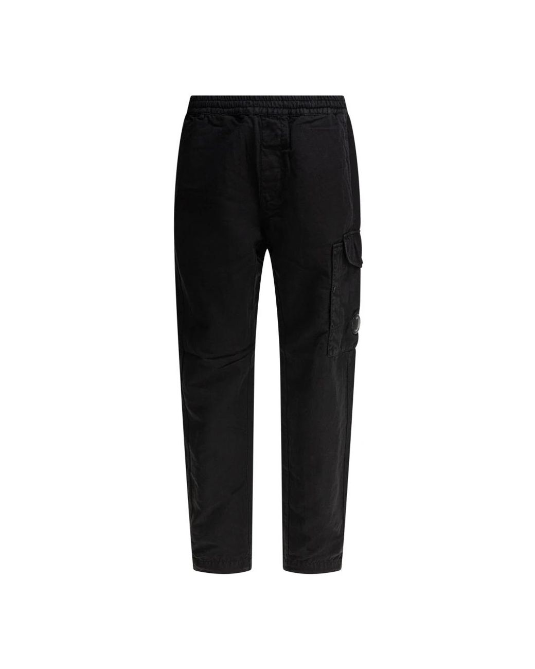 C P Company Black Slim-Fit Trousers for men