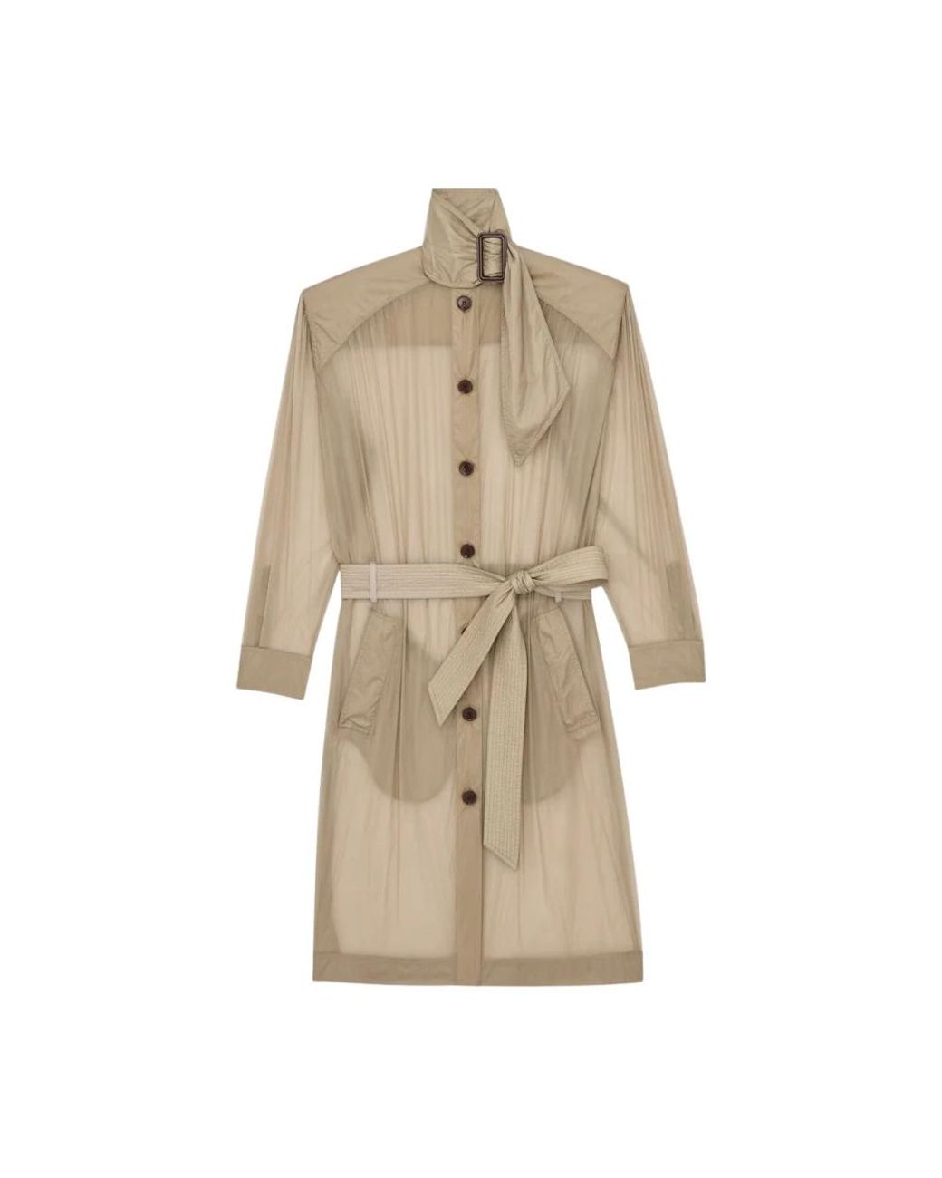 Saint Laurent Natural Shirt Dresses