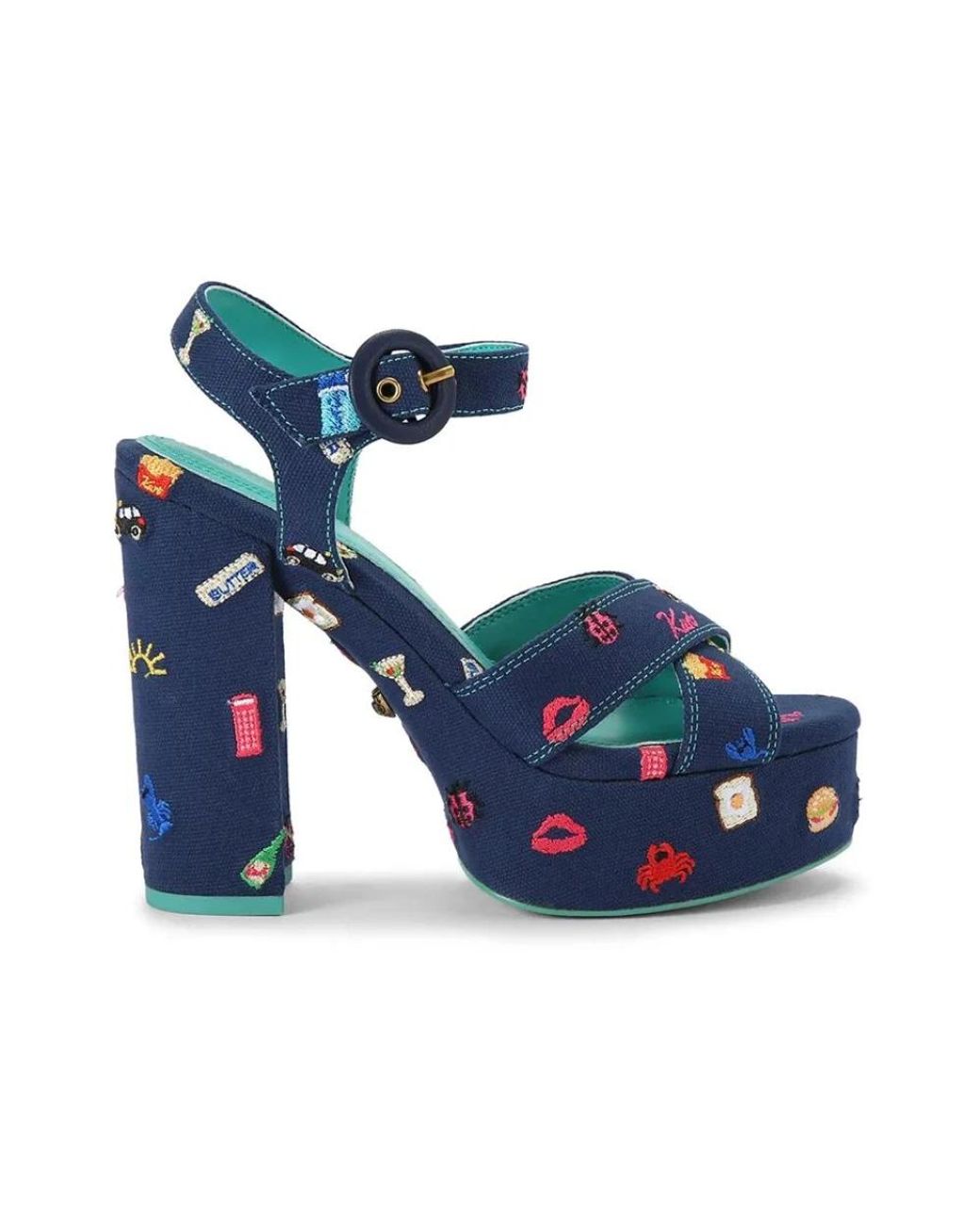 Kurt Geiger Embroidery Platform in het Blue