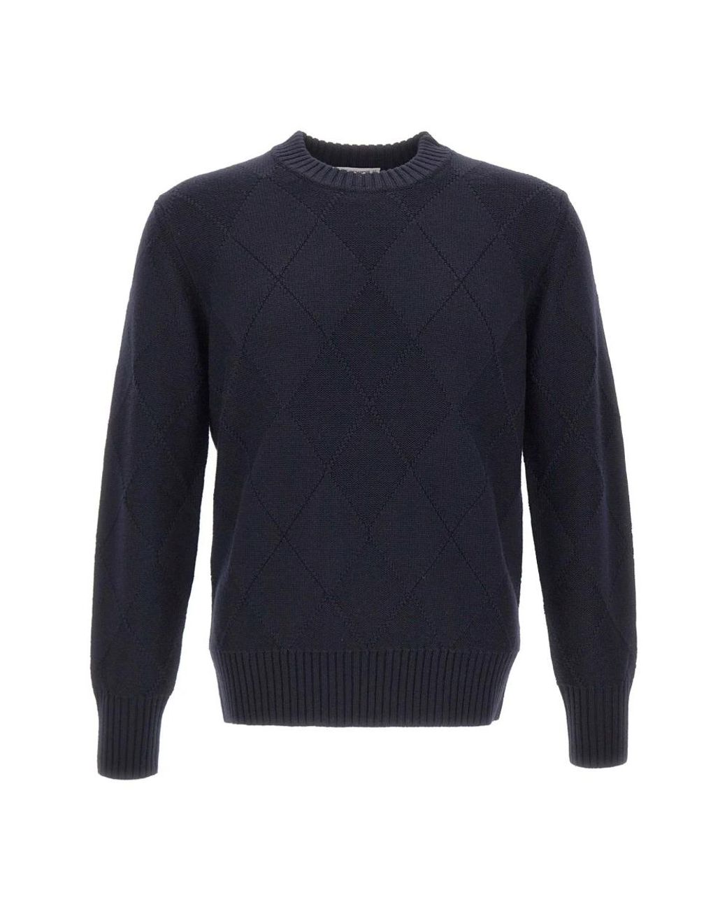 Kangra Blue Round-Neck Knitwear for men