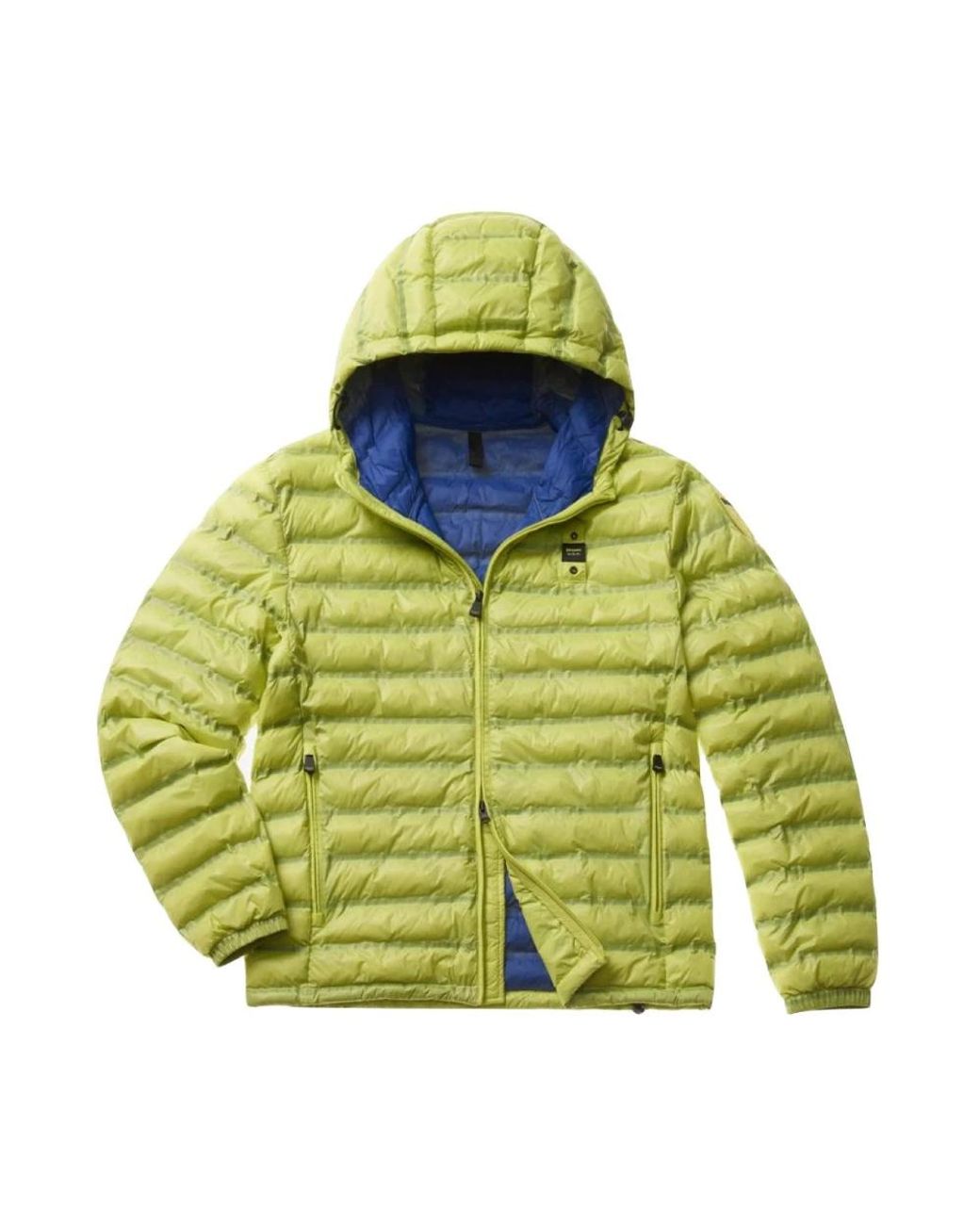 Blauer Jassen ,Groen ,Leer Hooded Puffer Jacket in het Green voor heren