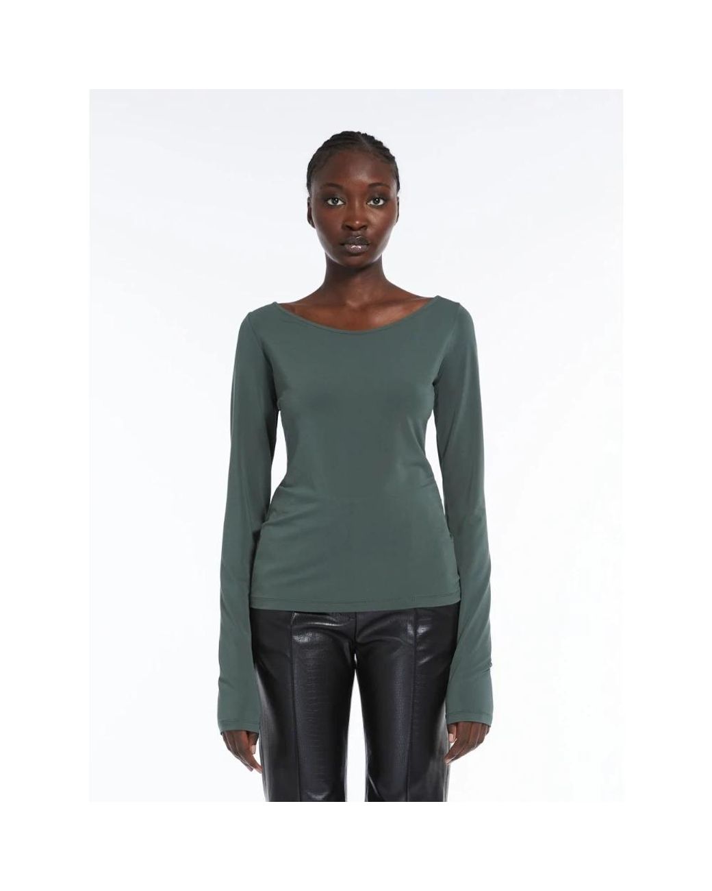 Max Mara Green Long Sleeve T-Shirts