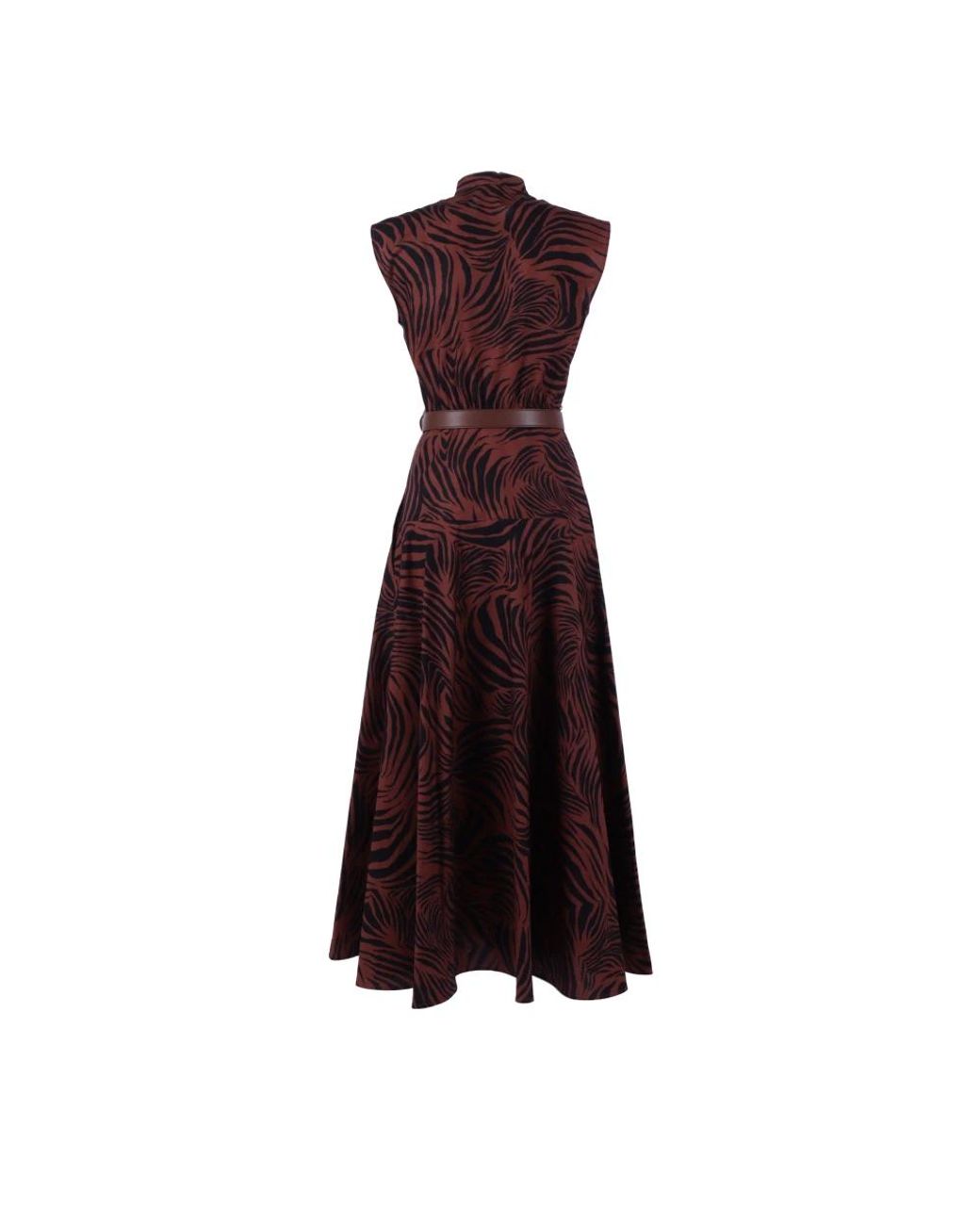 Max Mara Purple Studio West Printed Poplin Shirt Dress