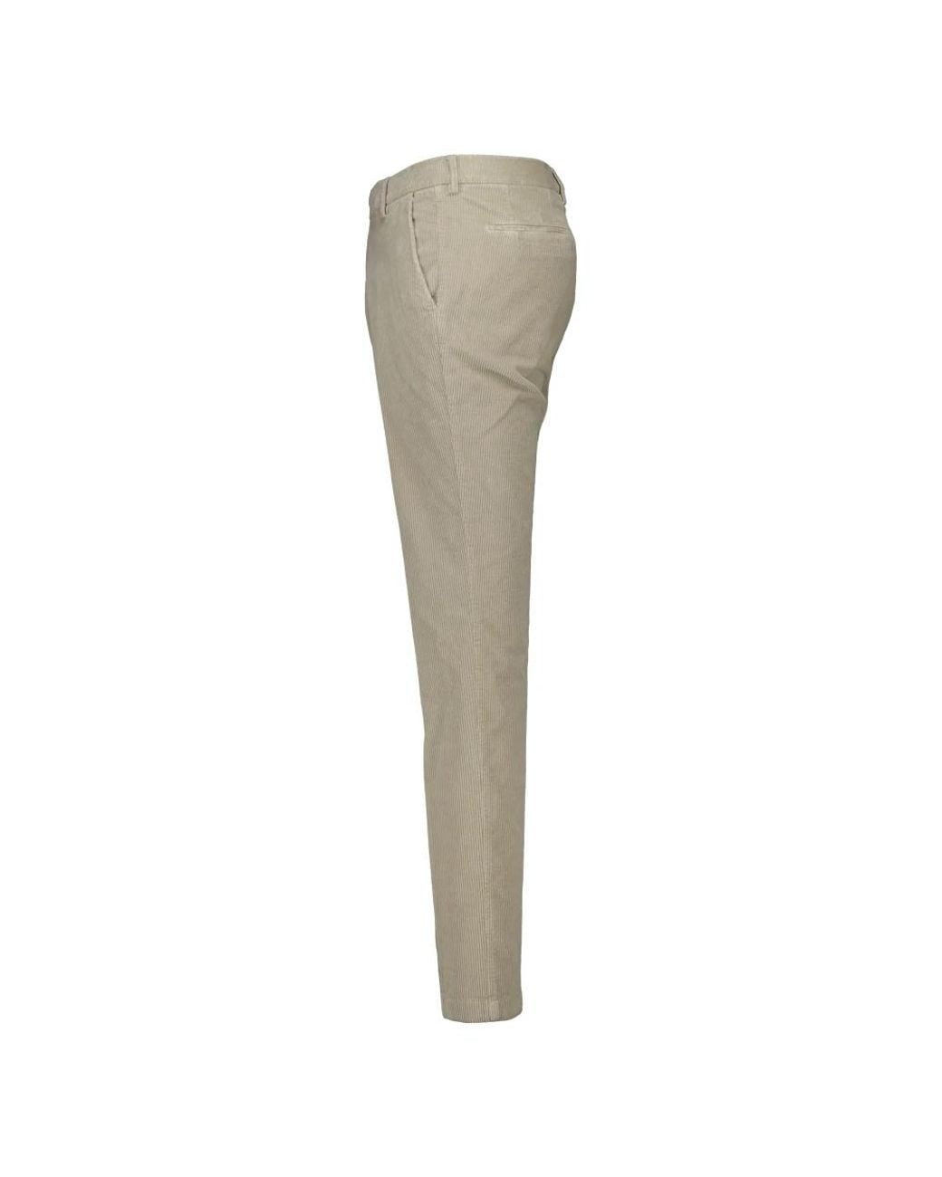 BERWICK  1707 Gray Slim-Fit Trousers for men
