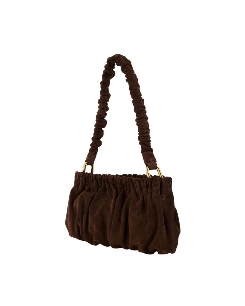 Marni Brown Ruched Schultertasche
