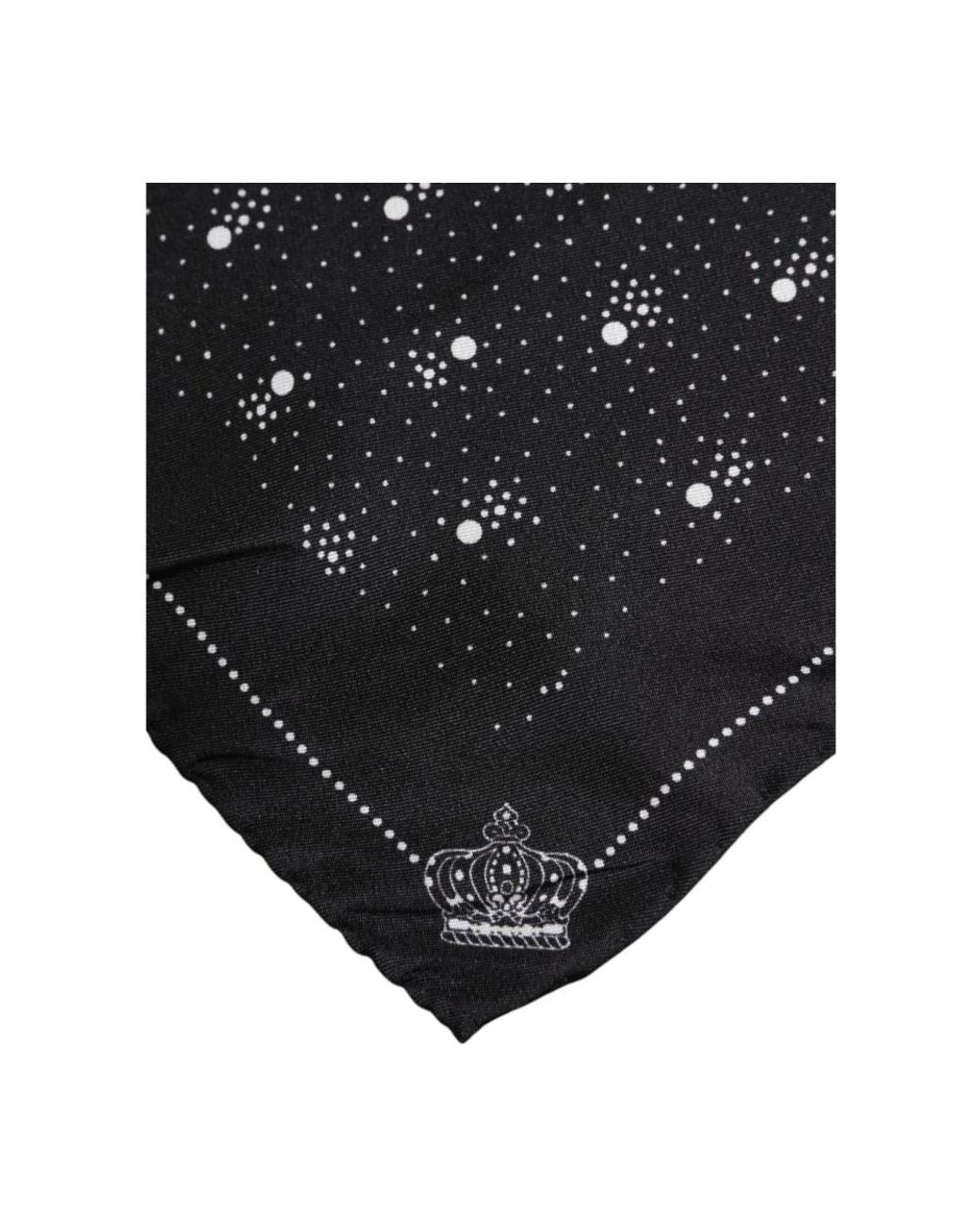 Dolce & Gabbana Black Silk Scarves for men