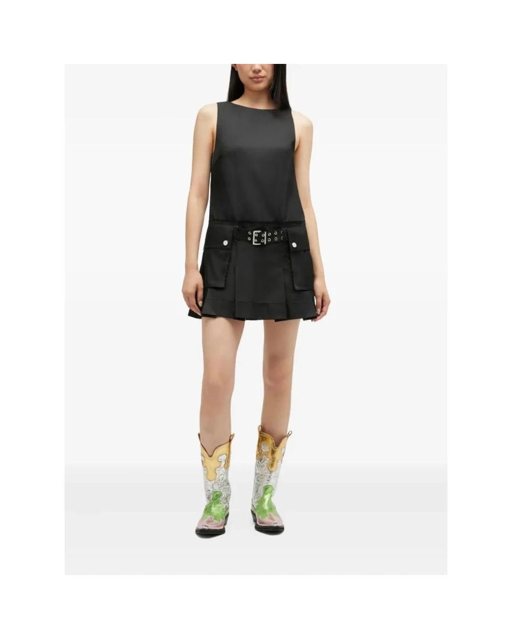Ganni Black Short Dresses