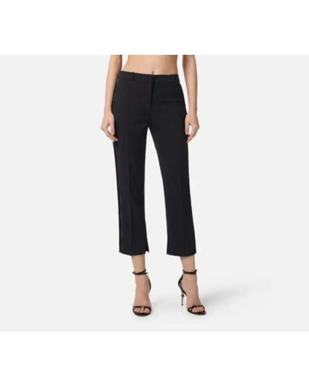 Elisabetta Franchi Black Cropped Trousers