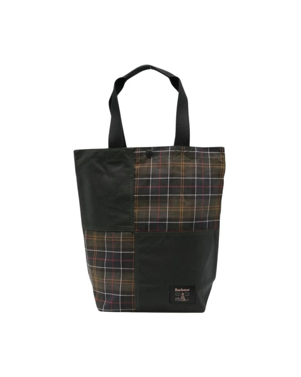Barbour Field Patchwork Tote Bag in het Black