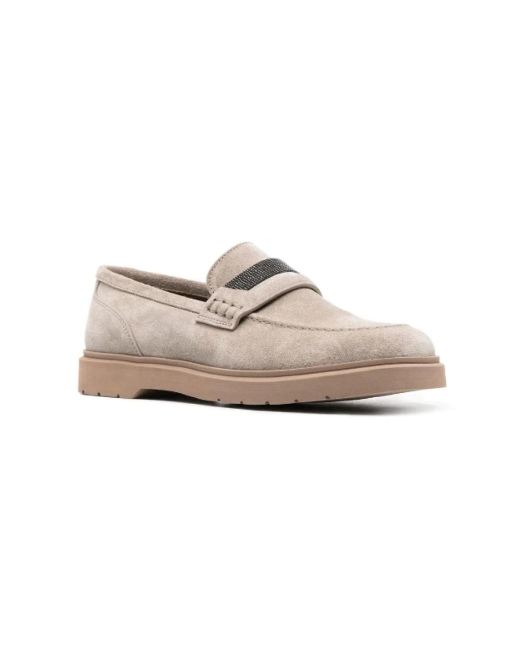 Brunello Cucinelli Gray Loafers