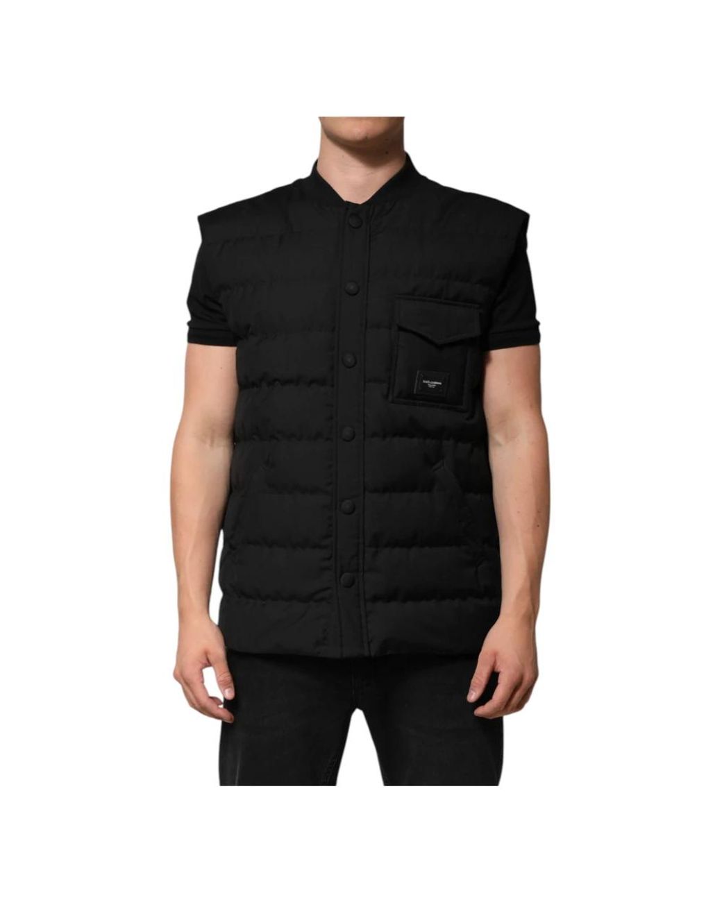 Dolce & Gabbana Black Waistcoats for men