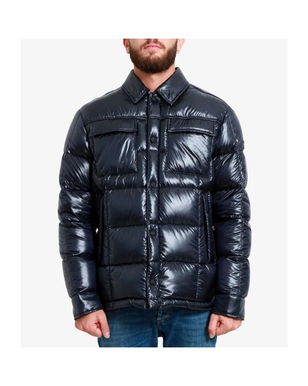 Tatras Jassen ,Blauw ,Nylon Blauwe Jas Met Knoopsluiting in het Blue voor heren