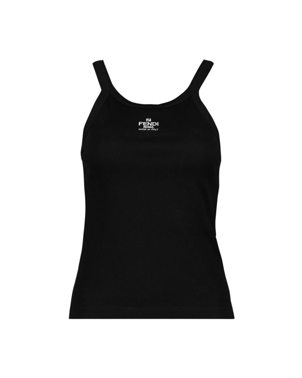 Fendi Black Sleeveless Tops