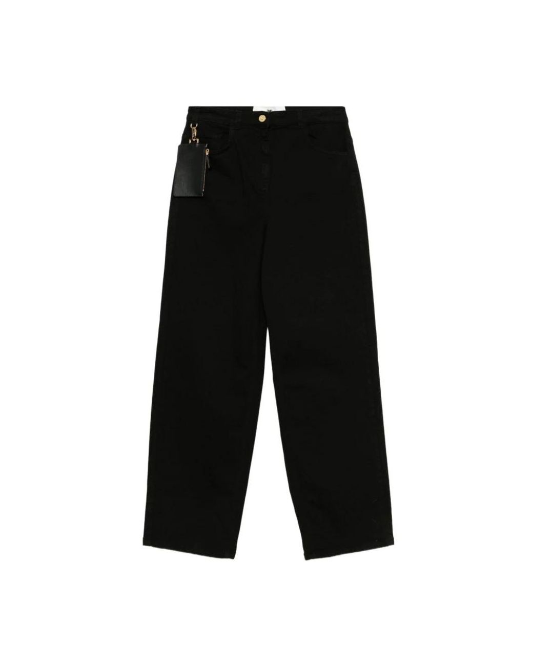 Elisabetta Franchi Black Cropped Jeans