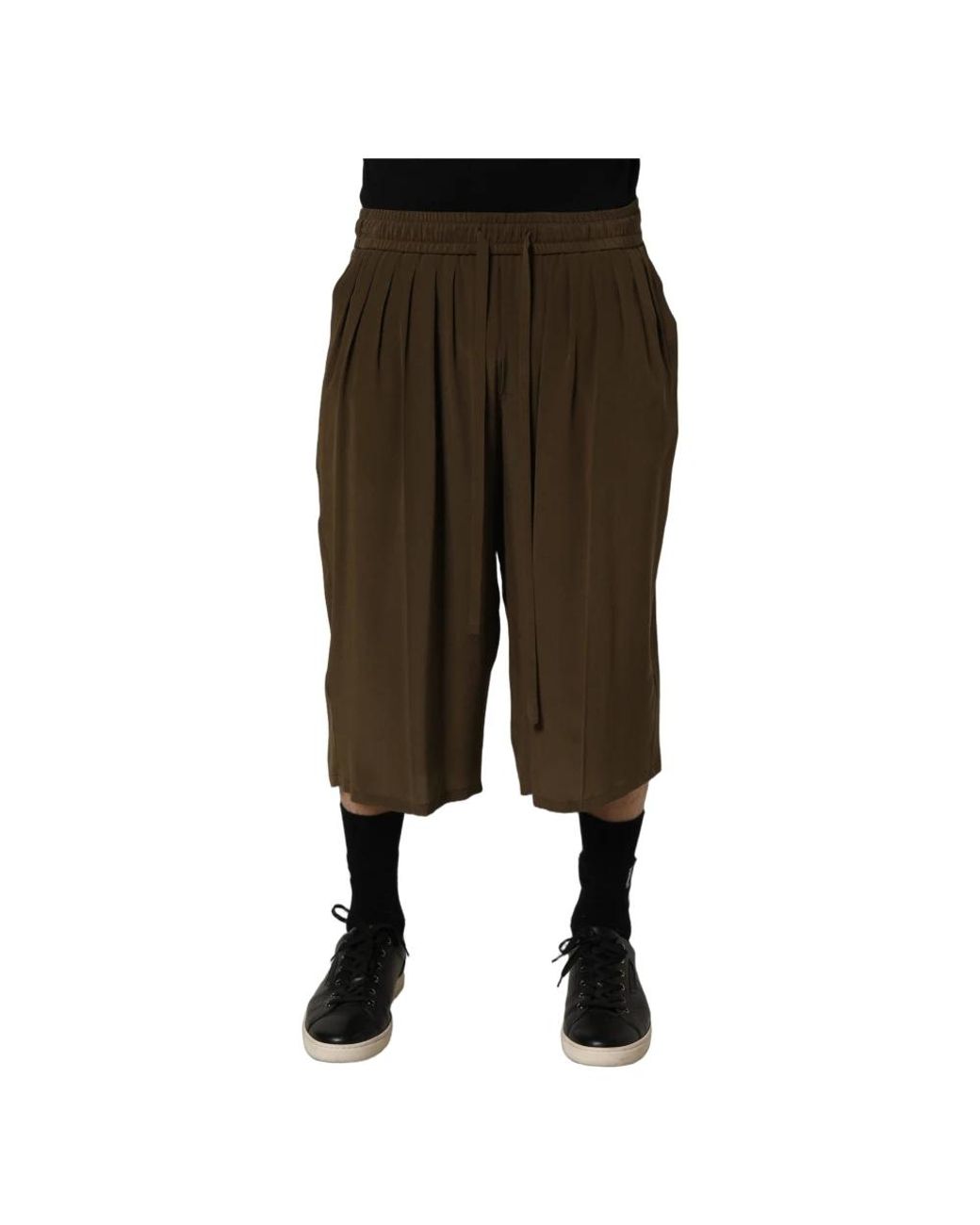 Dolce & Gabbana Brown Long Shorts for men