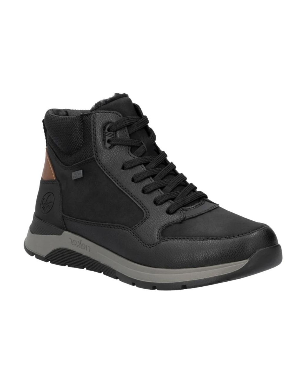 Rieker Black Lace-Up Boots for men