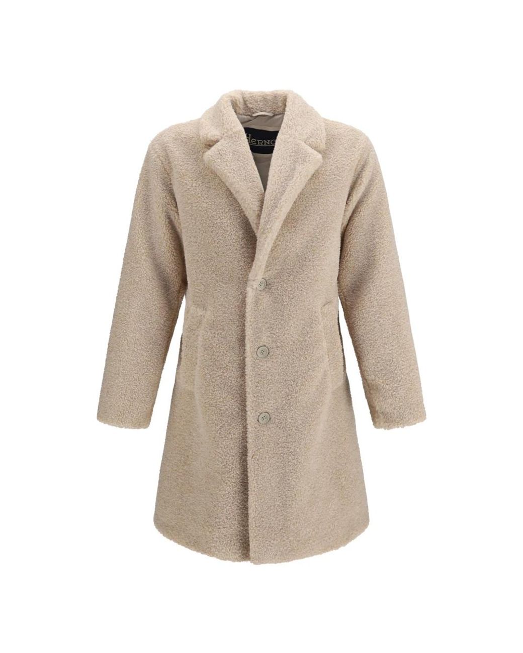 Single-Breasted Coats di Herno in Natural da Uomo
