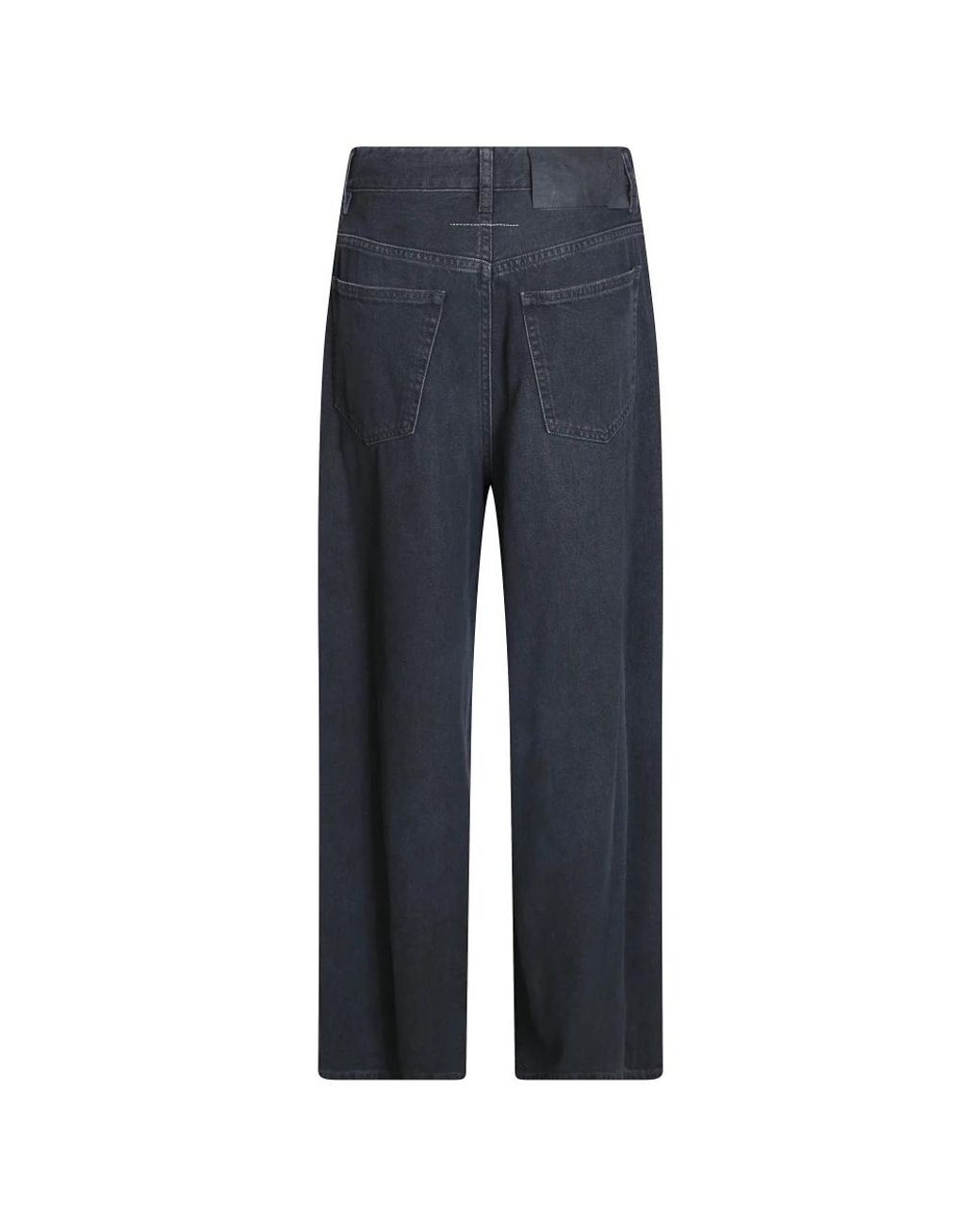 MM6 by Maison Margiela Blue Straight Trousers