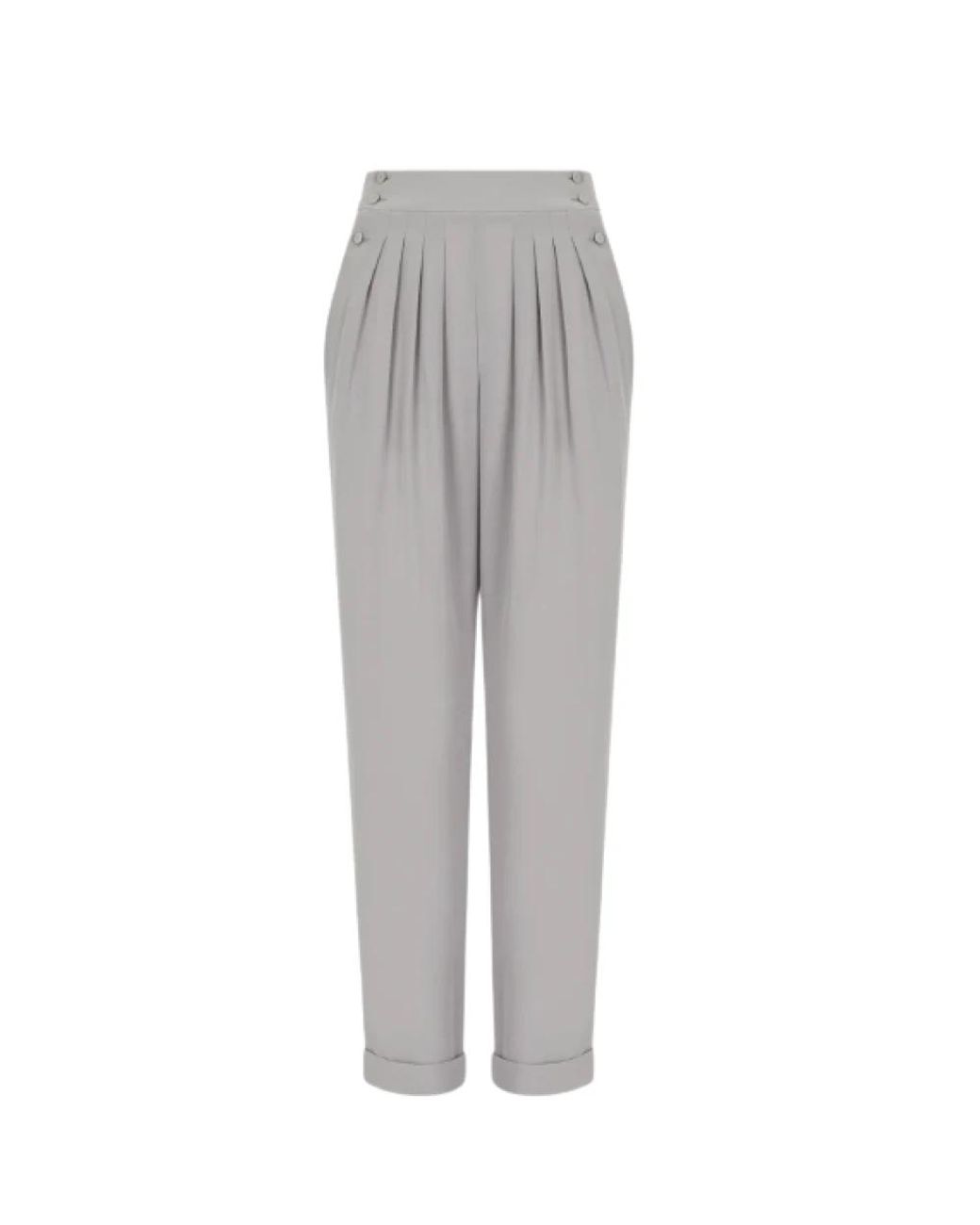 Giorgio Armani Gray Wide Trousers