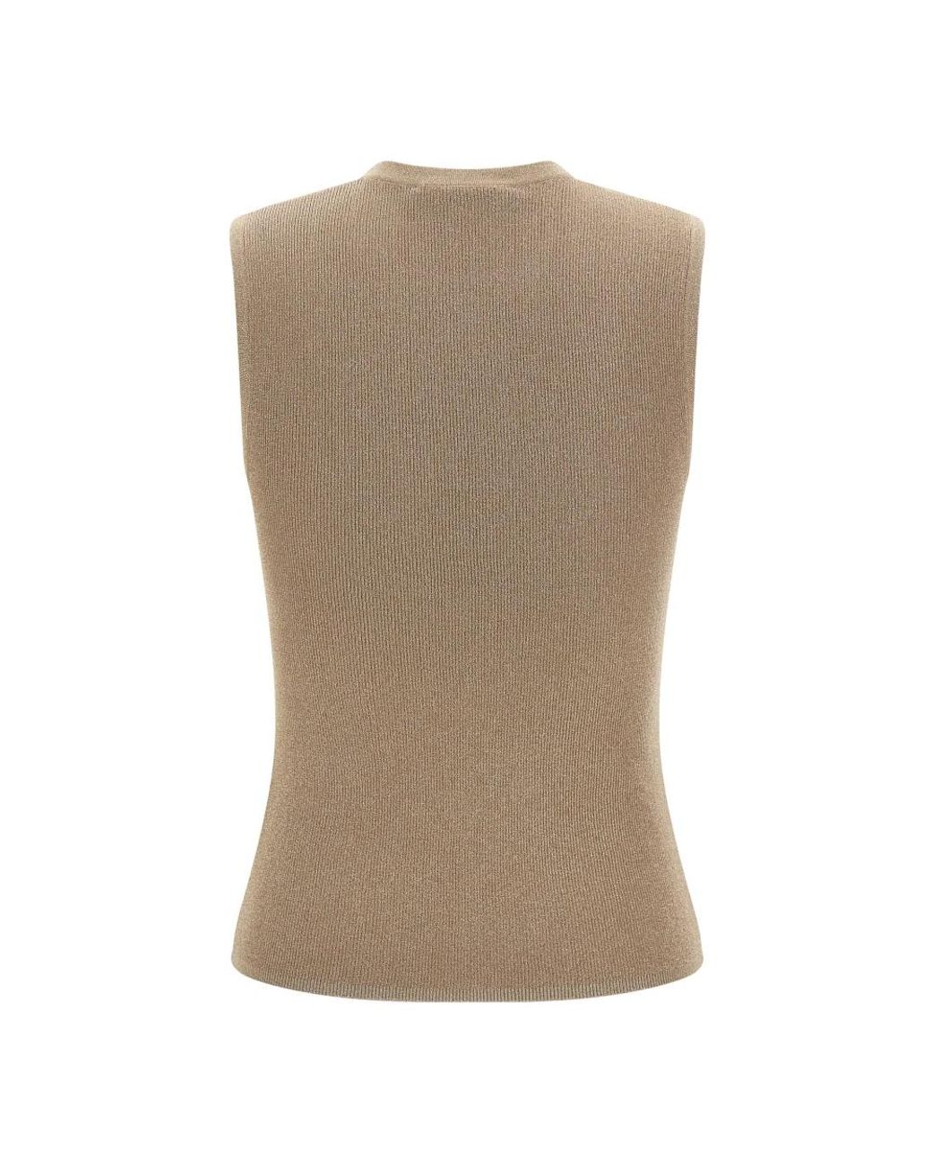 Max Mara Brown Sleeveless Tops