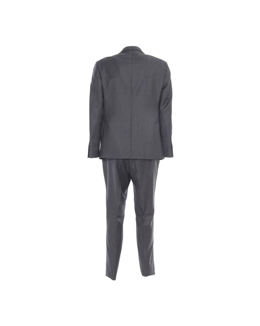 Luigi Bianchi Gray Single Breasted Suits for men