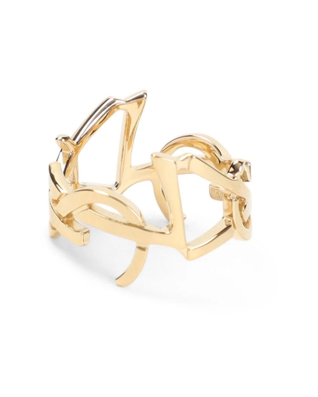 Saint Laurent Metallic Cassandre Ring