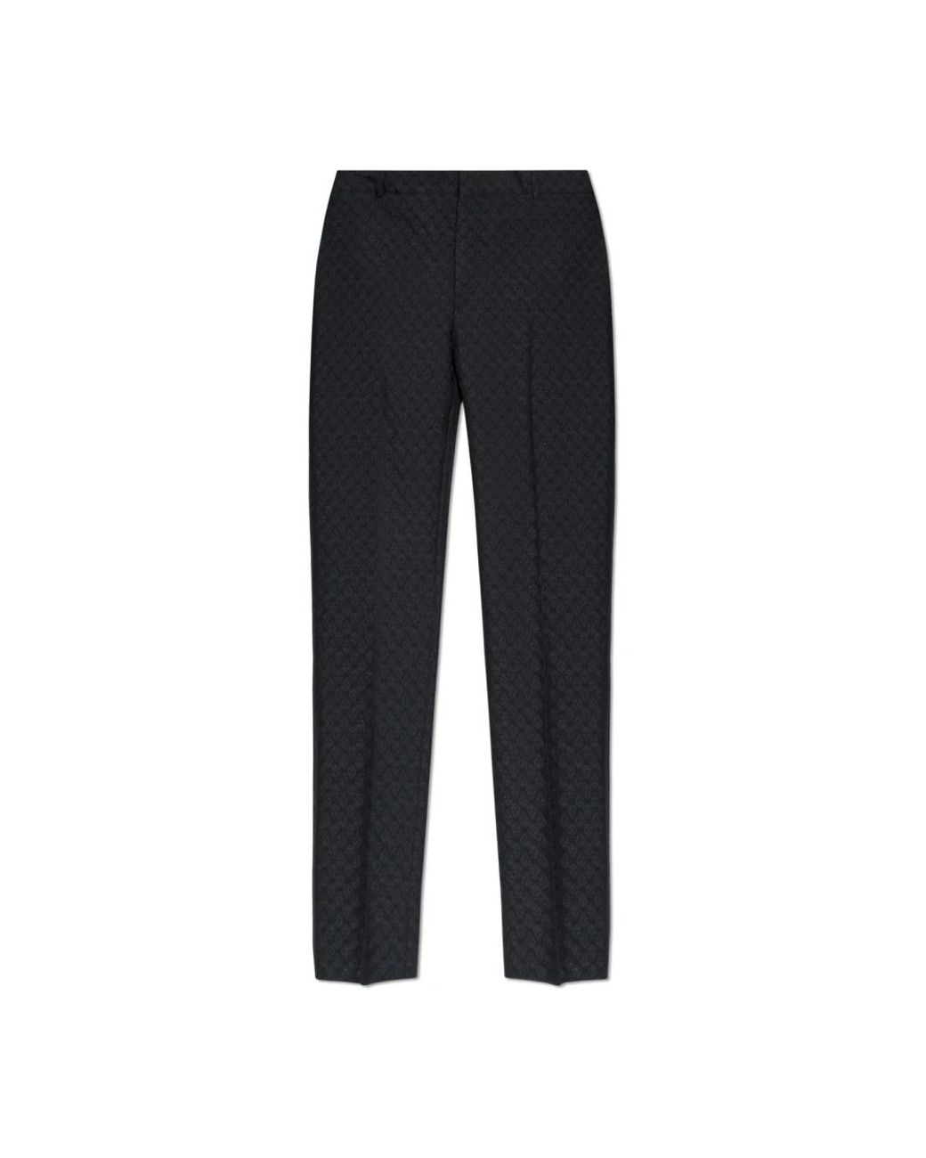 McQueen Broeken ,Zwart ,Leer Broek Met Een Opvallend Schedelmotief in het Black voor heren