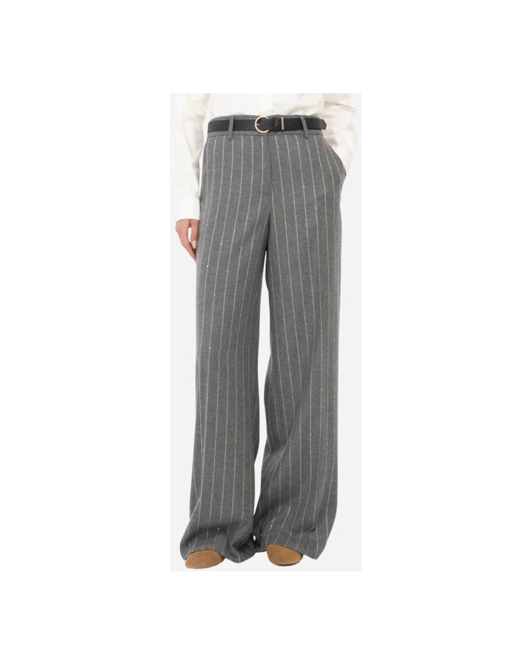 Manuel Ritz Gray Wide Trousers