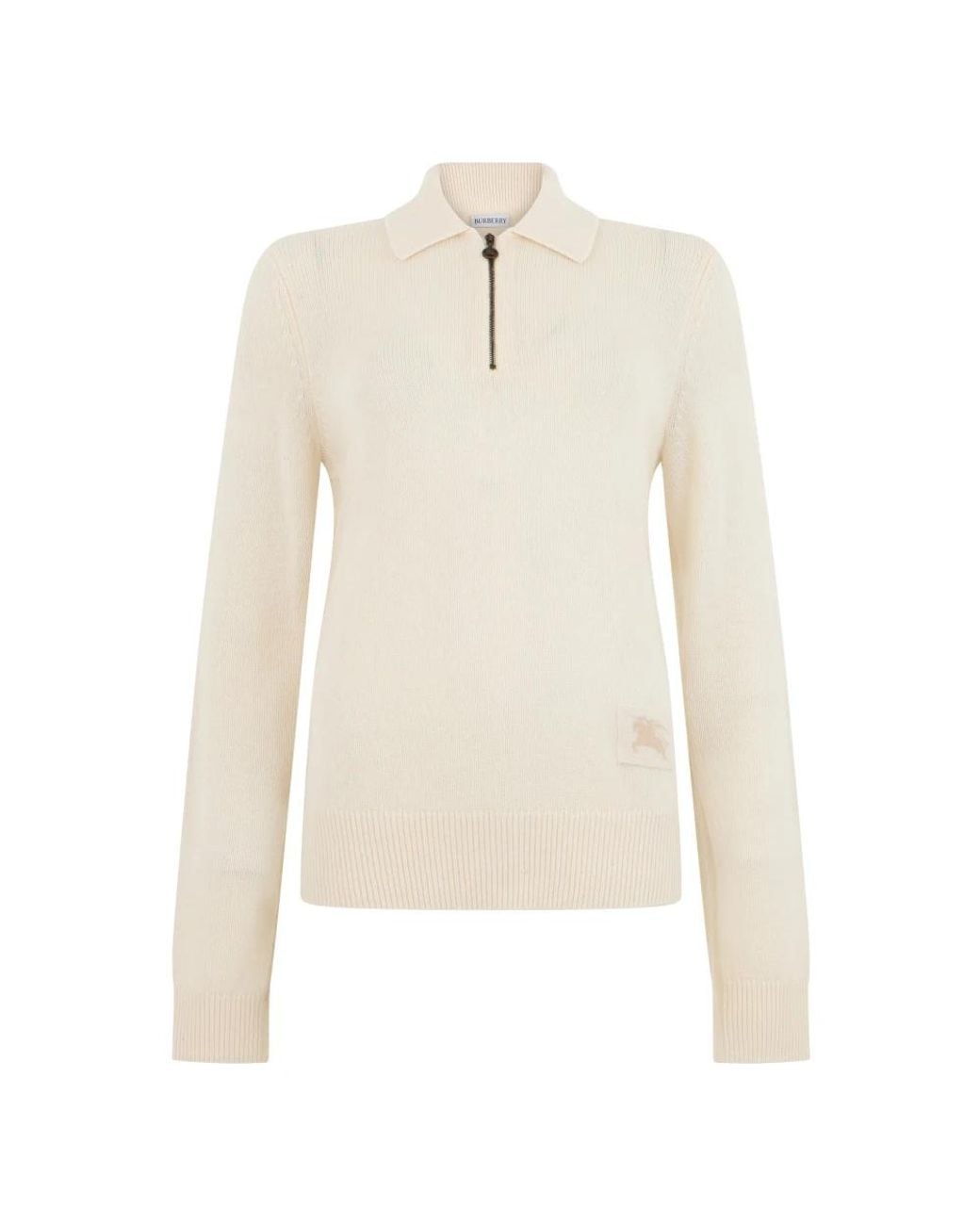 Burberry White Cashmere Knitwear